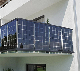 Sistema de montaje fotovoltaico de balcón